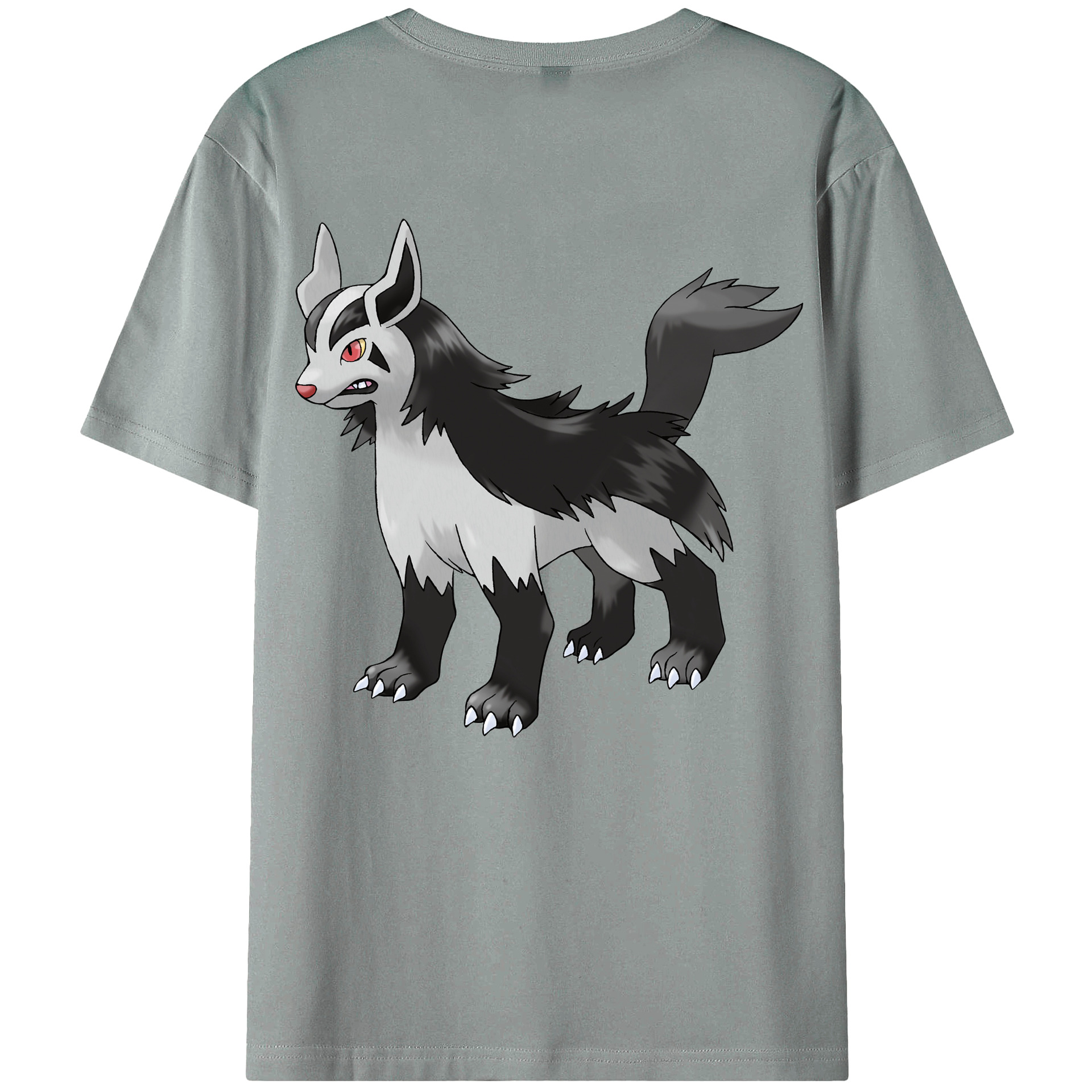 （画像用） ポケットモンスター Pokémon 綿100％ メンズ半袖Tシャツ（バックプリント） 通気性